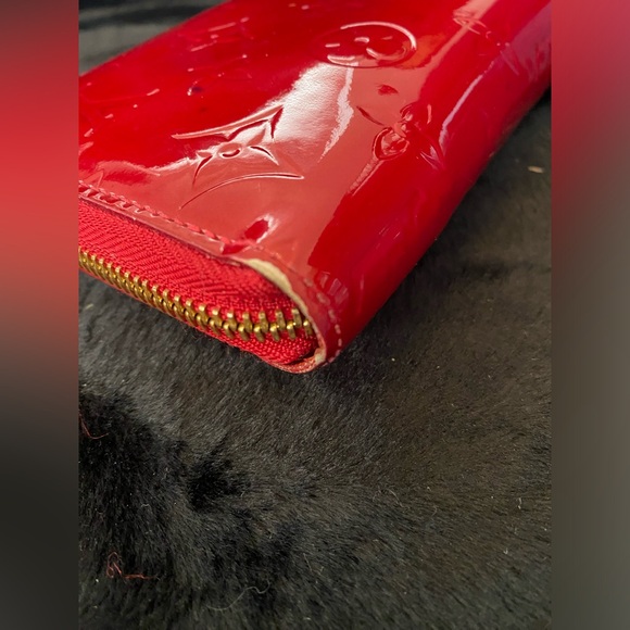 Louis Vuitton Monogram Vernis Patent Leather continental Wallet Scarlet Red - Picture 3 of 16